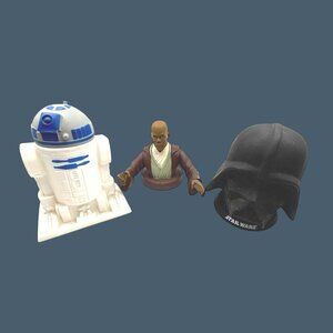 Star Wars Collectible Bust Set R2D2 Mace Windu Darth Vader Figurines
